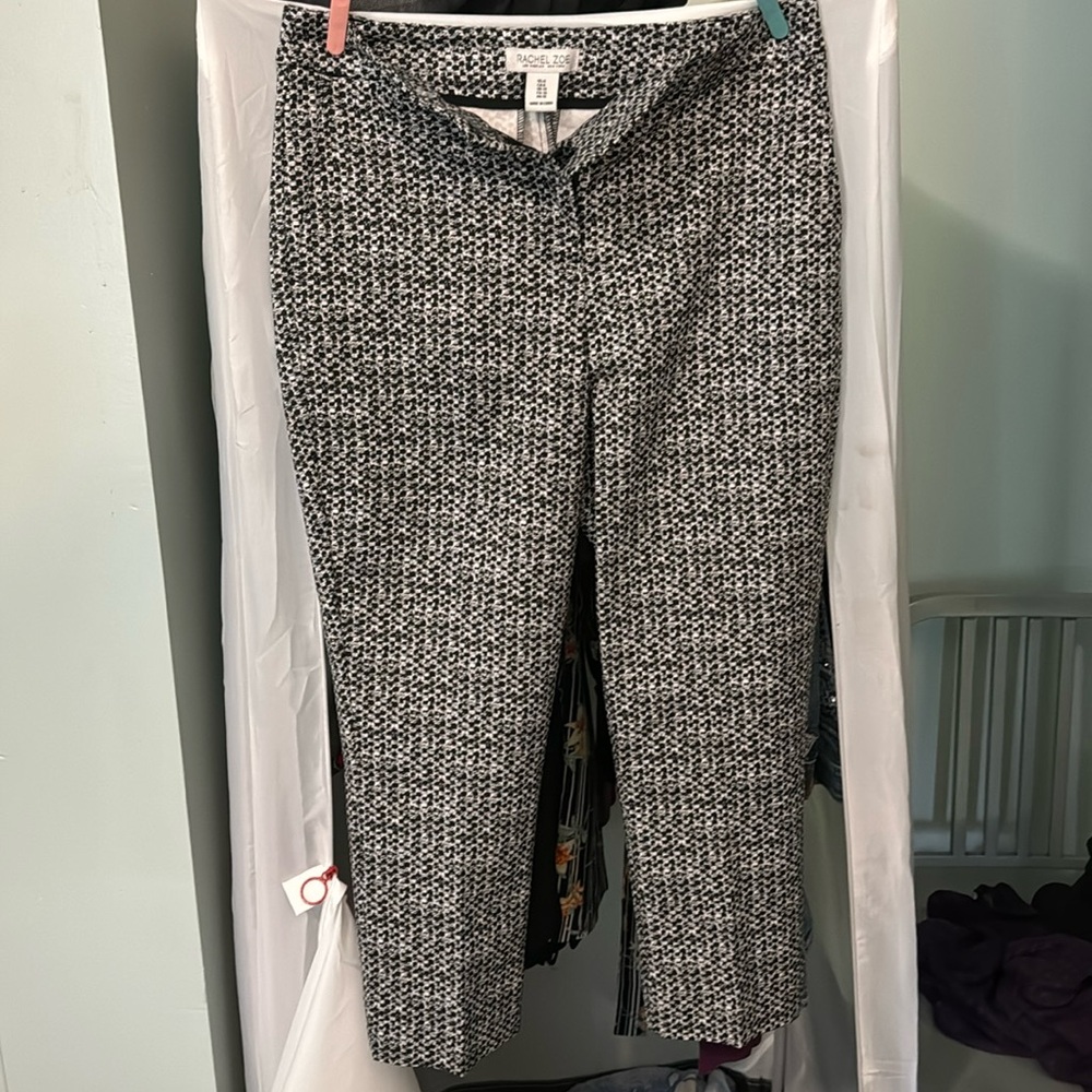 black-and-white Rachel Zoe slacks